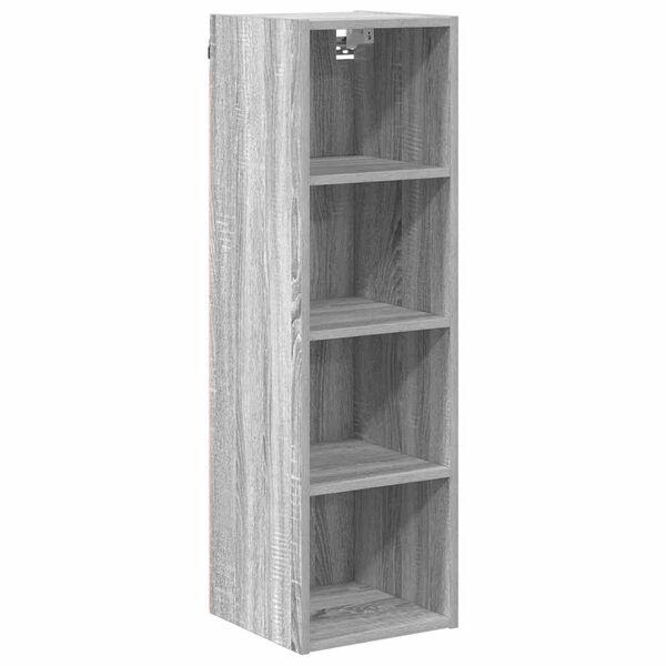 vidaXL Armoire suspendue avec stockage Gris Sonoma 30 x 29,5 x 100 cm