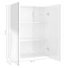 vidaXL Armoire à miroir de salle de bain 60x15x75cm MDF Blanc brillant