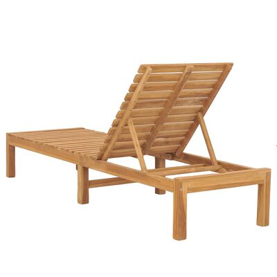 vidaXL Chaise longue bois de teck solide