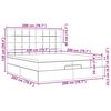 VidaXL Cadre de lit ottoman et matelas gris clair 200x200cm tissu