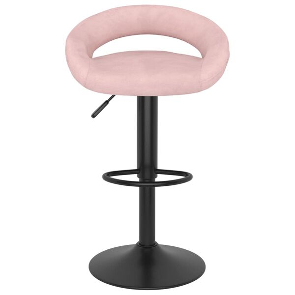vidaXL Tabourets de bar lot de 2 rose velours