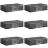 vidaXL Bo&icirc;te de rangement avec fen&ecirc;tre lat&eacute;rale transparente 6 pc