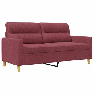 vidaXL Canap&eacute; &agrave; 2 places Rouge bordeaux 140 cm Tissu
