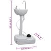 vidaXL Ensemble de toilette et support de lavage des mains de camping