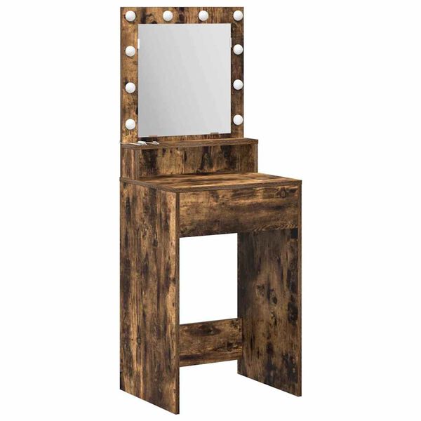 vidaXL Table de Toilette Ch&ecirc;ne fum&eacute; 50 x 41 x 135 cm Bois d'ing&eacute;nierie