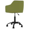 vidaXL Chaise pivotante de salle &agrave; manger Vert clair Velours