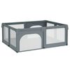 vidaXL Parc pour b&eacute;b&eacute; avec 2 portes Gris clair Tissu Oxford