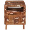 vidaXL Tables d'appoint Marron 40 x 40 x 49 cm Bois Recyclé Solide
