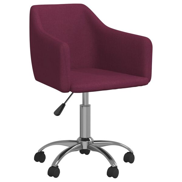 vidaXL Chaises pivotantes &agrave; manger lot de 2 violet tissu