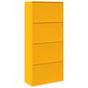 vidaXL Armoire de rangement 2 pcs Jaune moutarde 90 x 40 x 200 cm