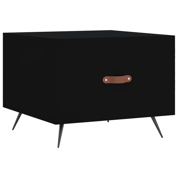 vidaXL Table basse Noir 50x50x40 cm Bois d'ing&eacute;nierie