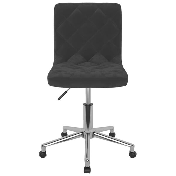 vidaXL Chaises pivotantes &agrave; manger lot de 2 Noir Velours