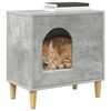 vidaXL Maison pour chat B&eacute;ton 51 x 30 x 52 cm Bois d'ing&eacute;nierie