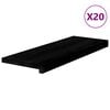 vidaXL Marches d'escalier 20 pcs brun-noir 70x25x2 cm ch&ecirc;ne massif