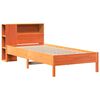 vidaXL Lit biblioth&egrave;que sans matelas cire marron 75x190 cm pin massif