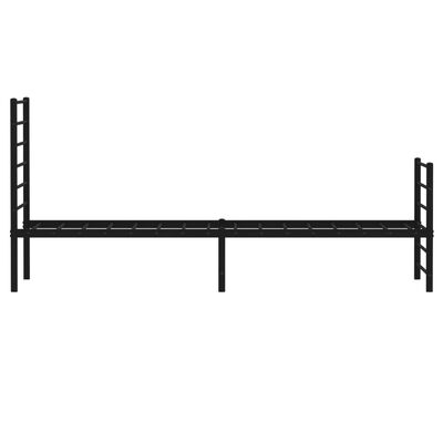 vidaXL Cadre de lit métal sans matelas avec pied de lit noir 90x200 cm