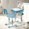 Vipack Bureau r&eacute;glable enfant avec chaise Bleu clair et blanc
