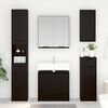 vidaXL Ensemble de mobilier de salle de bain 3 pcs Ch&ecirc;ne noir