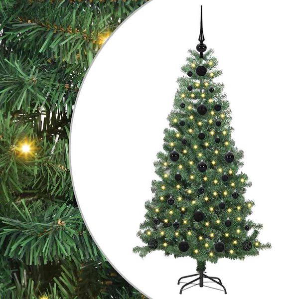 vidaXL Sapin de No&euml;l avec 150 LED avec support Vert 120 cm PVC
