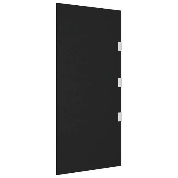 vidaXL Panneau lat&eacute;ral d'auvent de porte Noir 50x100 cm Verre tremp&eacute;