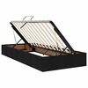vidaXL Lit avec rangement et matelas Noir 90 x 200 cm Polyester