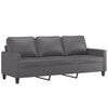 vidaXL Canap&eacute; &agrave; 3 places Gris 180 cm Similicuir