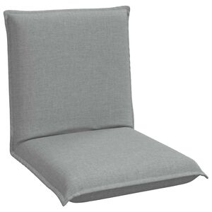vidaXL Fauteuil de sol ajustable Gris clair Tissu