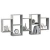 vidaXL &Eacute;tag&egrave;re murale gris b&eacute;ton 159x18x65 cm bois d'ing&eacute;nierie