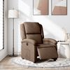 vidaXL Fauteuil inclinable &eacute;lectrique Marron Tissu
