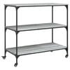 vidaXL Chariot de cuisine sonoma gris 102x50x95 cm bois d'ing&eacute;nierie