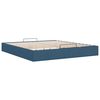 VidaXL Cadre de lit ottoman sans matelas bleu 160x200 cm tissu