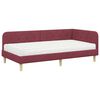 vidaXL Cadre de lit d'angle Bordeaux 90 x 190 cm tissu