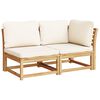 vidaXL Salon de jardin 6 pcs avec coussins bois d'acacia solide