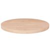 vidaXL Dessus de table rond &Oslash;30x2,5 cm Bois de ch&ecirc;ne massif non trait&eacute;