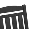vidaXL Chaise Berçante de Jardin 3 pcs Noir 38 x 38 x 46 cm Plastique