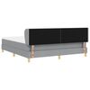 vidaXL Lit &agrave; ressorts avec matelas Gris clair 180 x 200 cm tissu