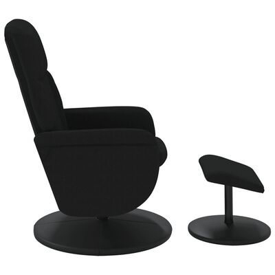 vidaXL Fauteuil inclinable avec repose-pied noir velours