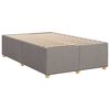 vidaXL Sommier &agrave; lattes de lit avec matelas Taupe 120x200 cm Tissu