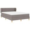 vidaXL Lit &agrave; ressorts avec matelas Taupe 160 x 200 cm tissu