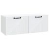 vidaXL Meuble TV mural Blanc 78,5 x 31 x 30 cm Bois d'ing&eacute;nierie