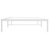 vidaXL Cadre de lit en m&eacute;tal sans matelas blanc 107x203 cm
