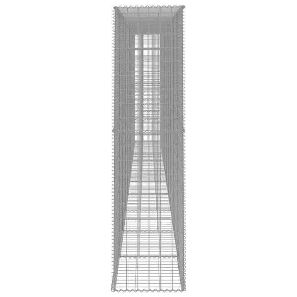 vidaXL Mur en gabion avec couvercle Acier galvanis&eacute; 600 x 50 x 200 cm