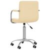 vidaXL Chaise de salle &agrave; manger pivotante Cr&egrave;me Similicuir