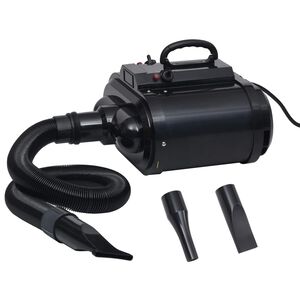vidaXL S&egrave;che-poils &agrave; double moteur pour animaux de compagnie Noir