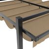 vidaXL Tonnelle de jardin avec toit r&eacute;tractable taupe 3x3 m aluminium