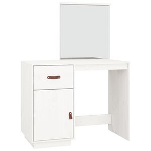 vidaXL Coiffeuse Blanc 95x50x134 cm Bois de pin massif