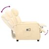 vidaXL Fauteuil de massage électrique Crème Similicuir