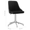 vidaXL Chaise pivotante de bureau Noir Velours