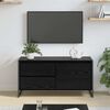 vidaXL Meuble TV Ch&ecirc;ne noir 100 x 36 x 49.5 cm Bois d'ing&eacute;nierie