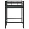 vidaXL Lit mezzanine pour enfants Noir 99,5 x 190 cm